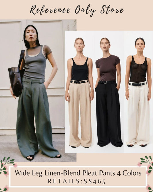 SA Wide Leg Linen Blend Wide leg pants