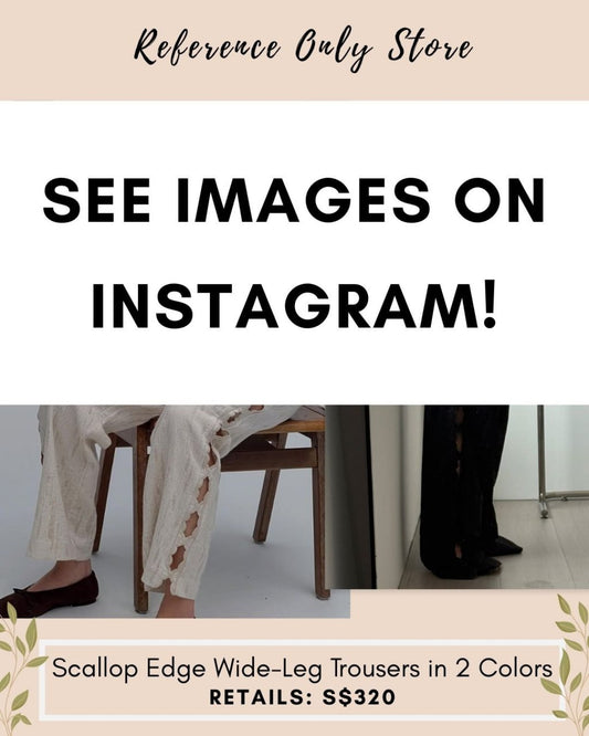 HM scallop side trousers and pattered hem puff sleeve top