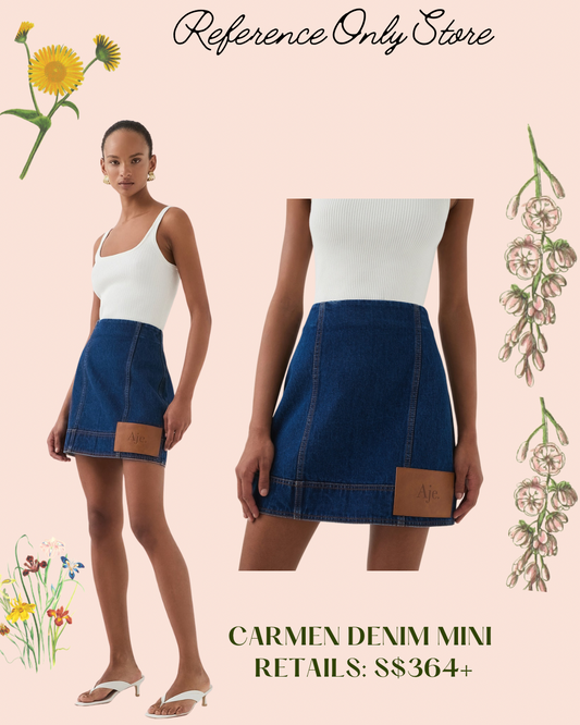 AJ Carmen denim mini skirt