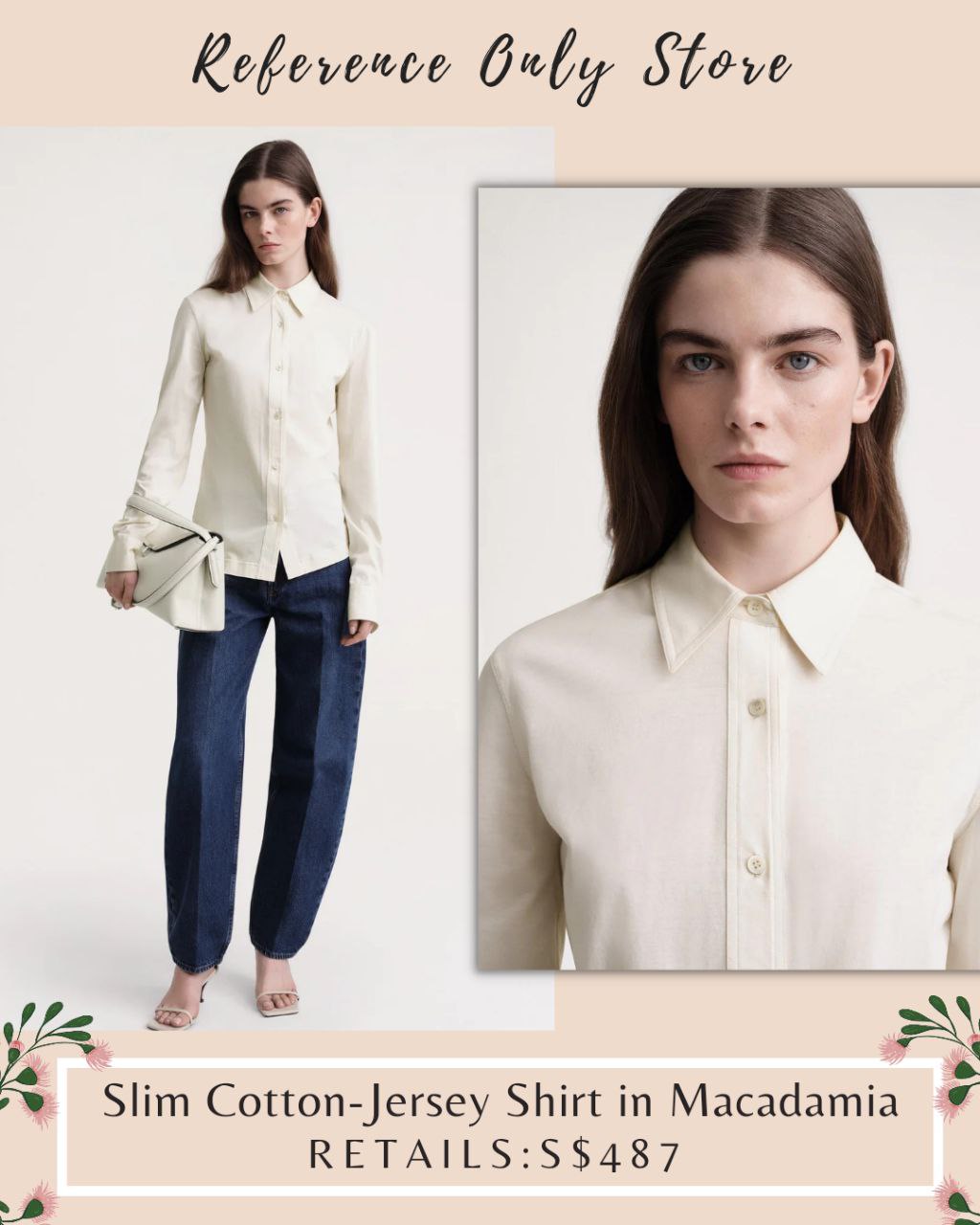 Tot slim jersey Shirt in macadamia