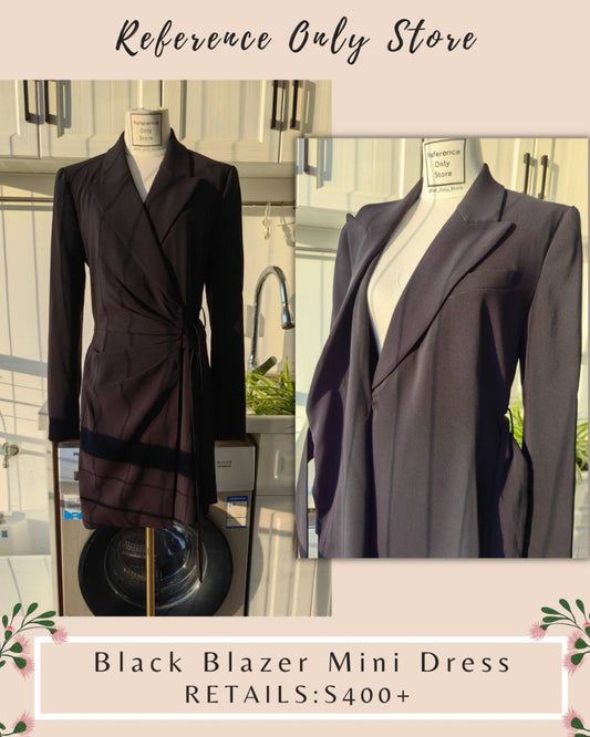 RS Black Blazer Wrap Dress