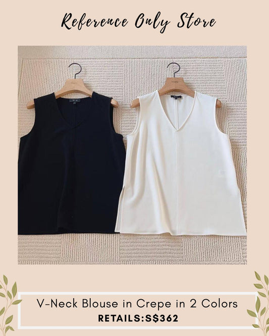 TH V neck blouse in crepe