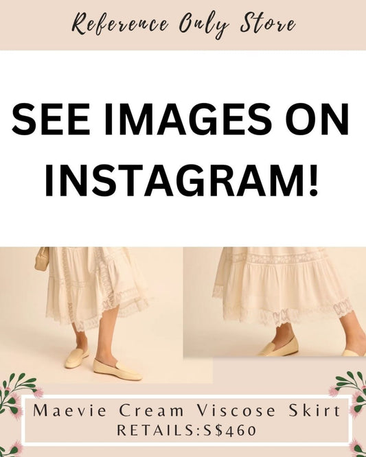 Ref Maevie cream viscose midi skirt