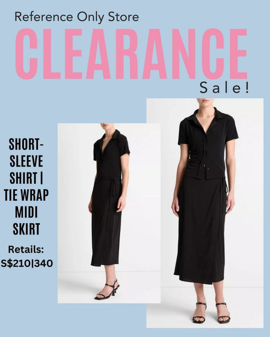 Clearance! VC short sleeve shirt | midi skirt