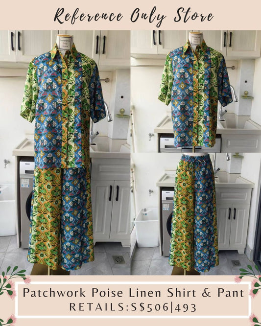 AM Patchwork Poise linen shirt and pants
