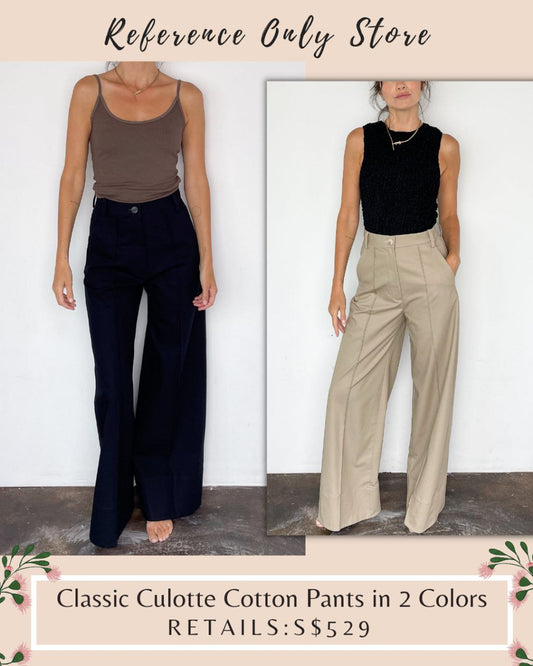 LM Classic Culotte Cotton Pants in 2 Colors