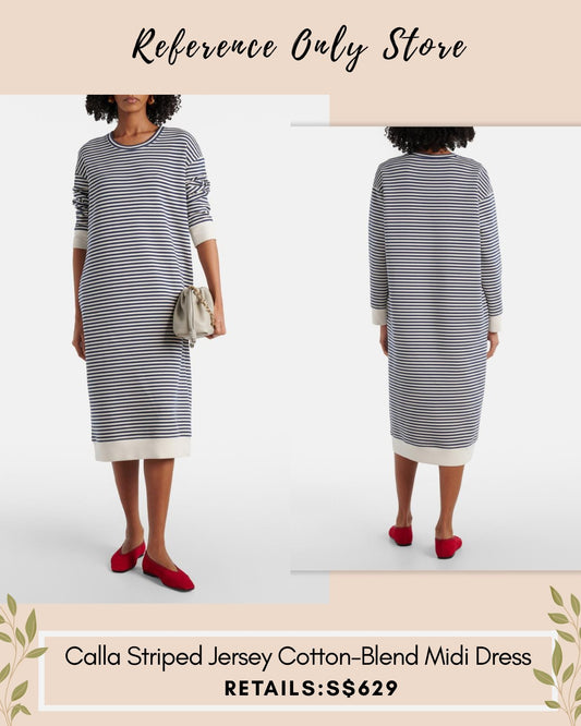 MM Calla striped jersey cotton mini dress