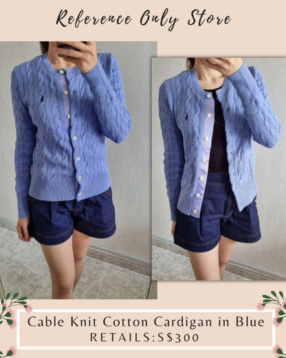 RL Cable Knit Cotton Cardigan in 6 colours