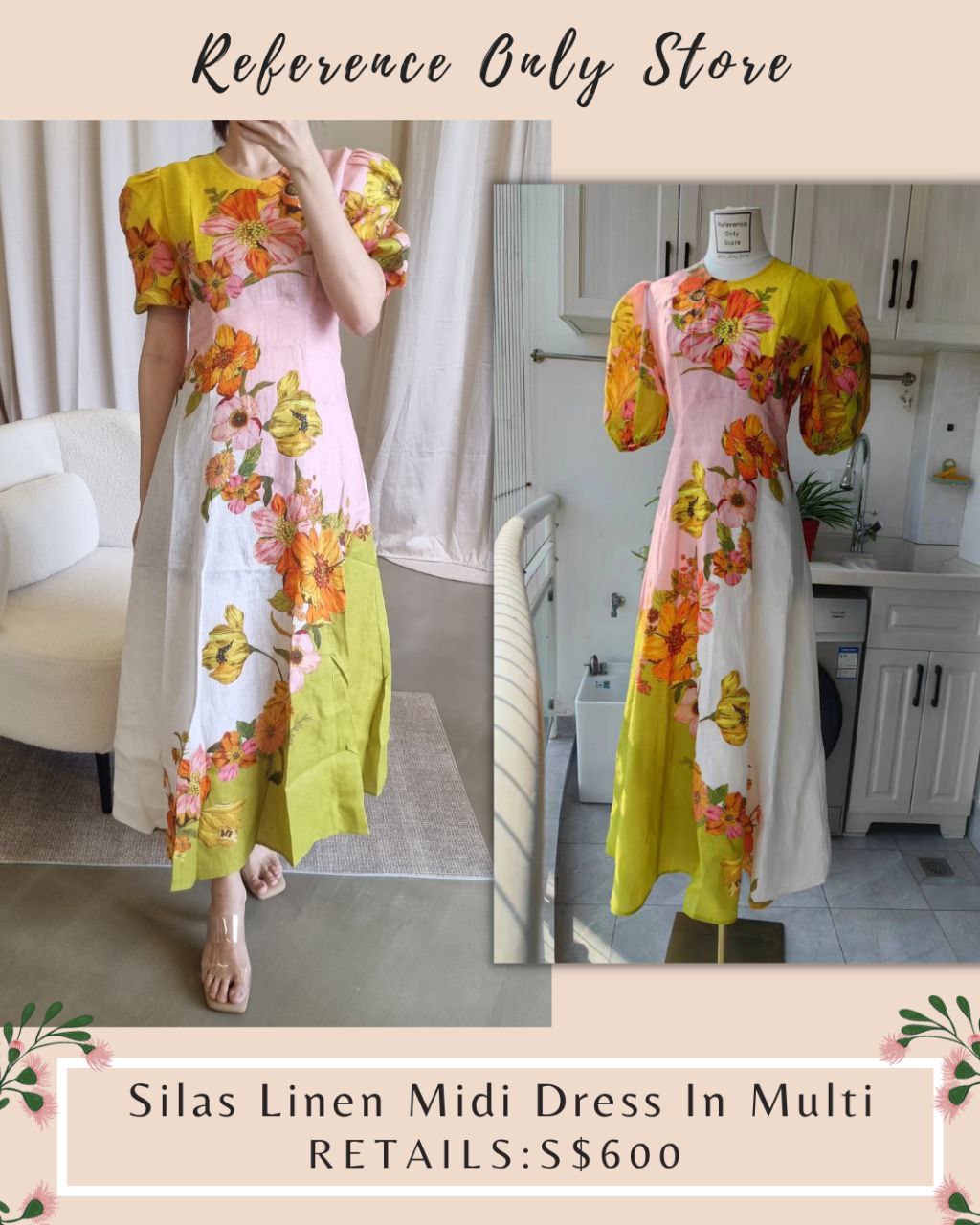 AM Silas Midi Linen Dress