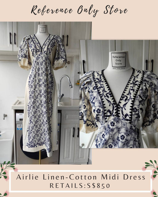 AM Airlie Linen Cotton Midi Dress