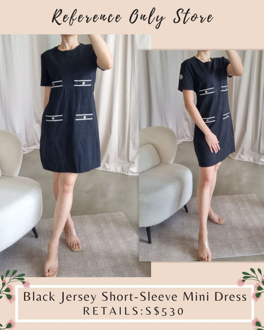 MC Black Jersey Short Sleeve Dress