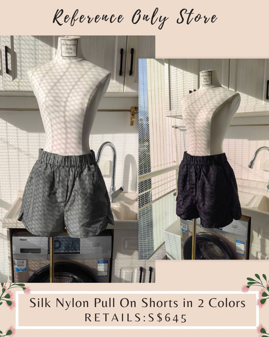 TB Silk Nylon blend pull on shorts