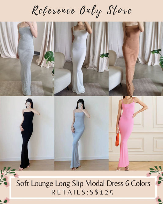 SK Soft Lounge long slip modal dress