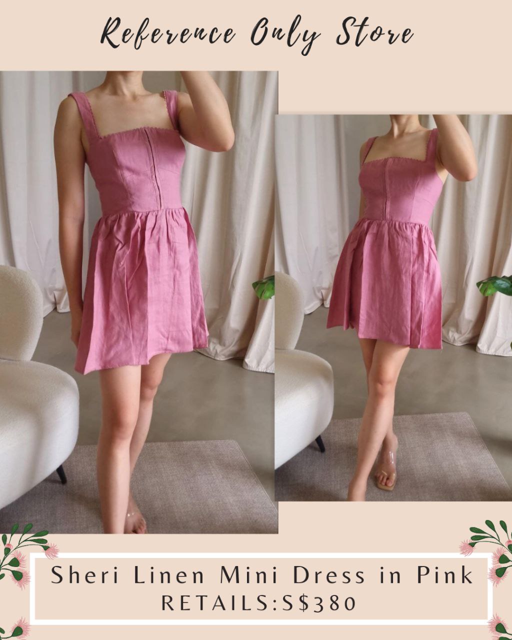 Back in!  Ref Sheri Linen Mini Dress