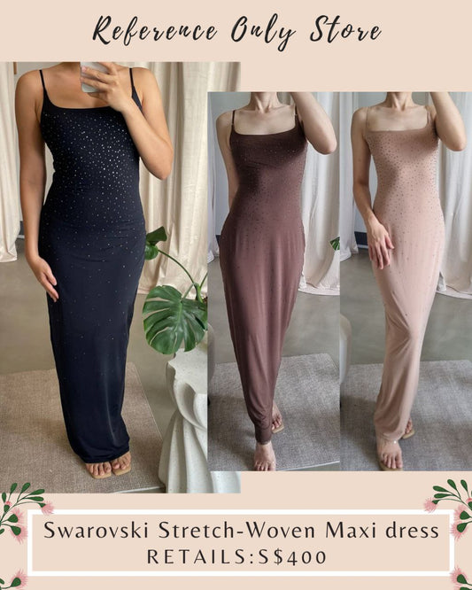 SK Swarovski Crystal woven maxi dress