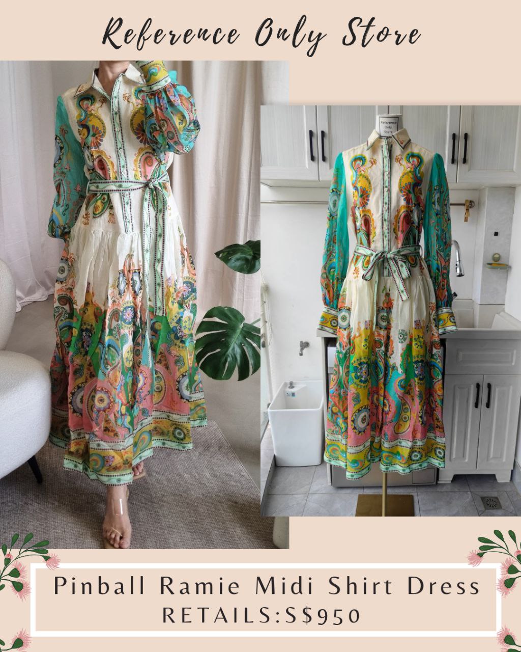 AM Pinball Ramie Midi Dress