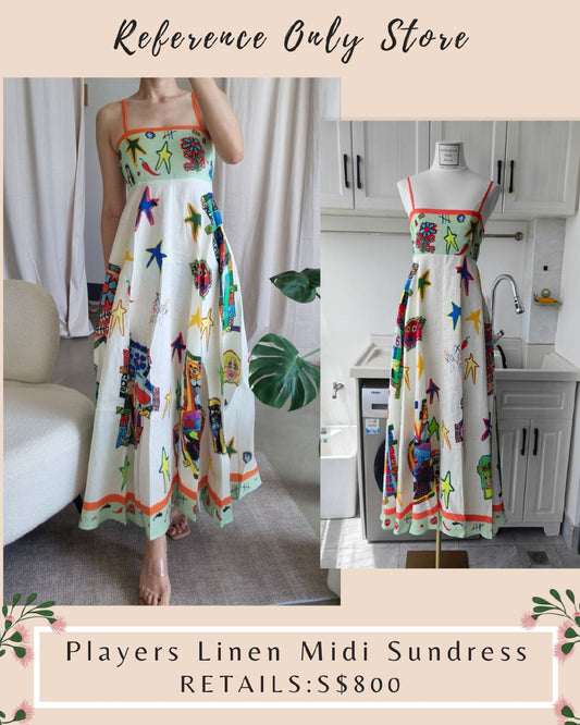 AM Players Linen Midi Sundress