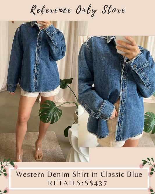 SH Western Denim shirt in classic blue