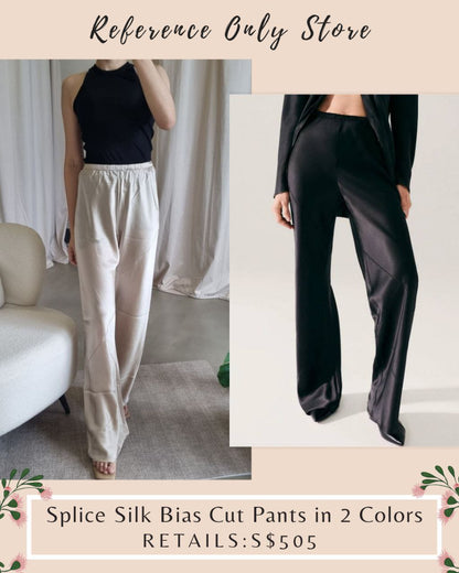 SL Splice Silk bias cut pants