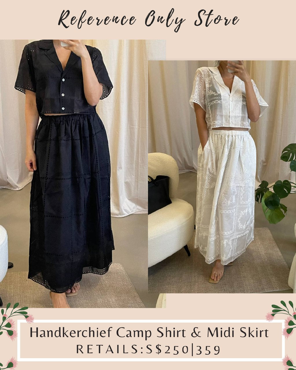 HS Handkerchief Camp Shirt & Midi skirt