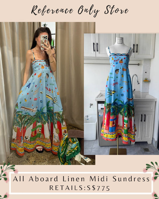 AM all Aboard Linen Midi Sun dress