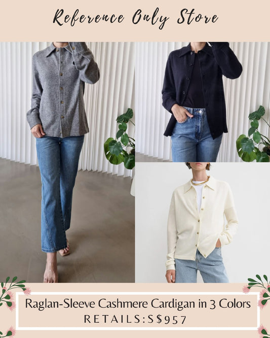 Tot Raglan Cashmere Cardigan in 3 colors