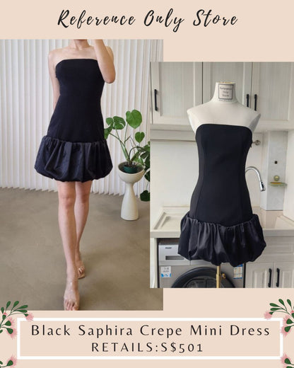 MS Black Saphira Crepe mini dress