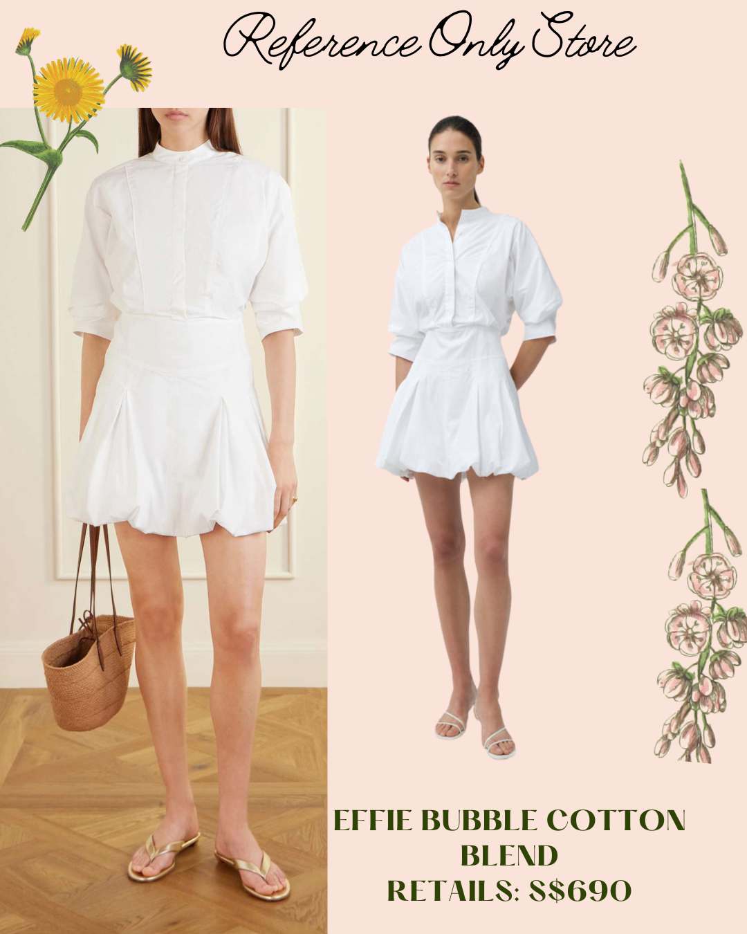 SK Effie bubble cotton blend mini dress