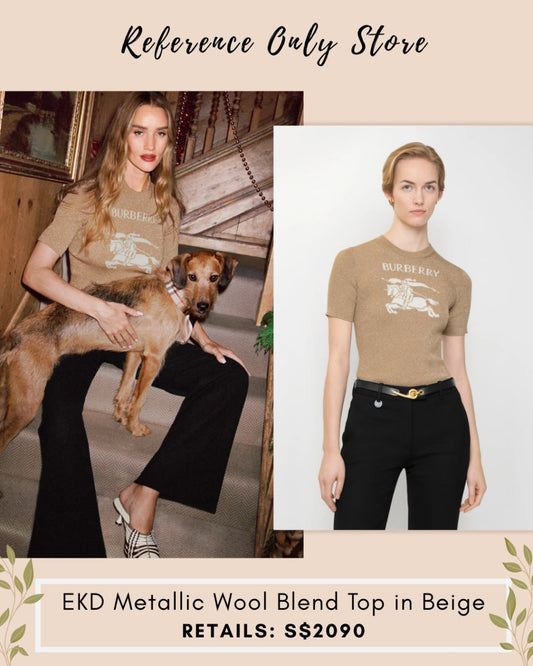 BBR EKD Metallic wool blend top in beige