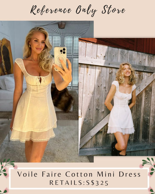 HS Voile fairs cotton white mini dress