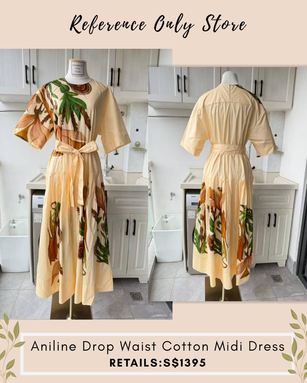 UJ Aniline drop waist cotton midi dress