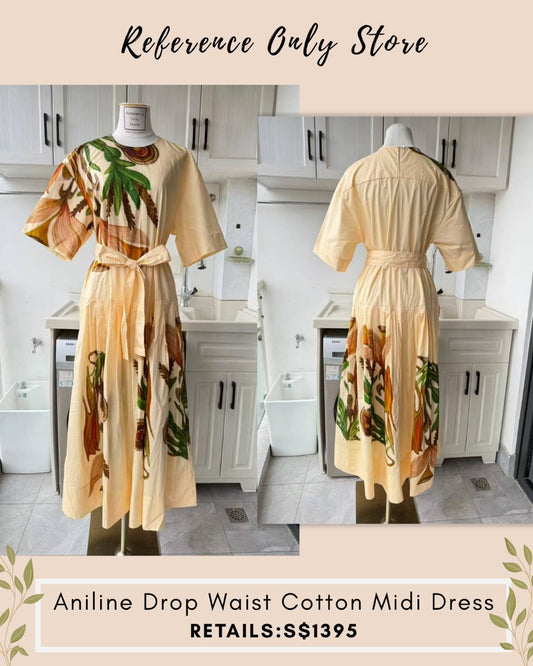 UJ Aniline drop waist cotton midi dress