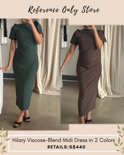 RS Hilary viscose blend midi dress