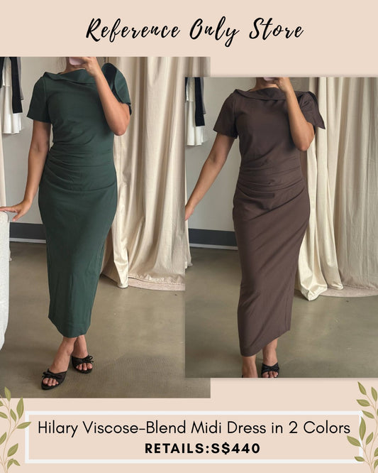 RS Hilary viscose blend midi dress