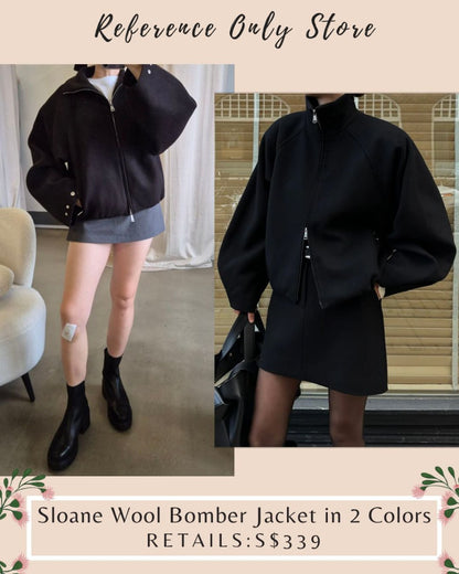 HL Sloane wool blend bomber jacket