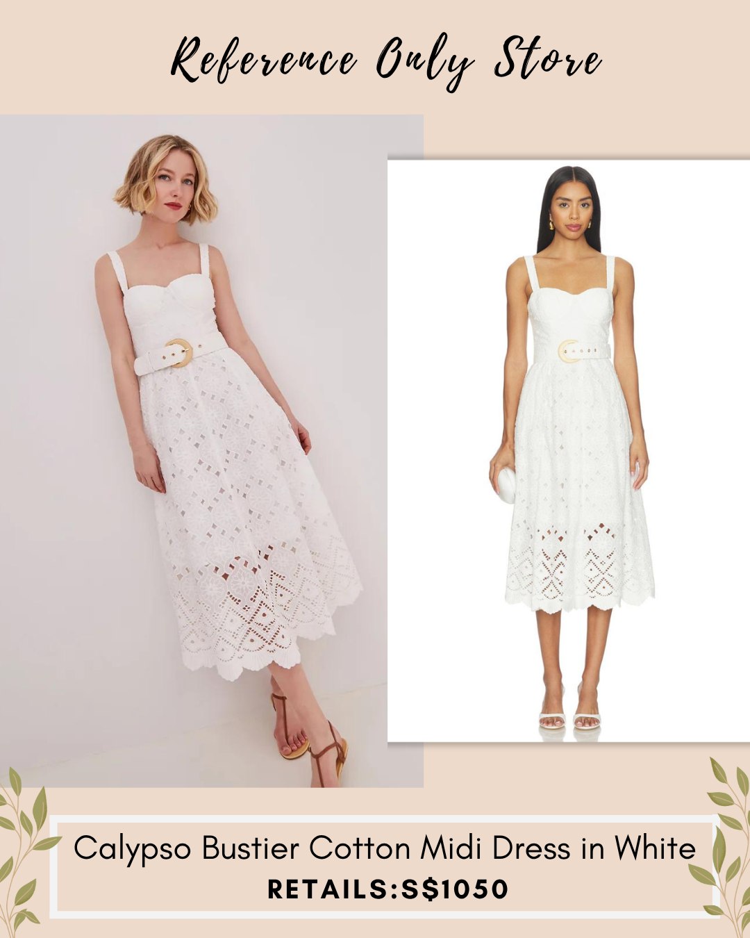 CC Calypso Bustier cotton midi dress