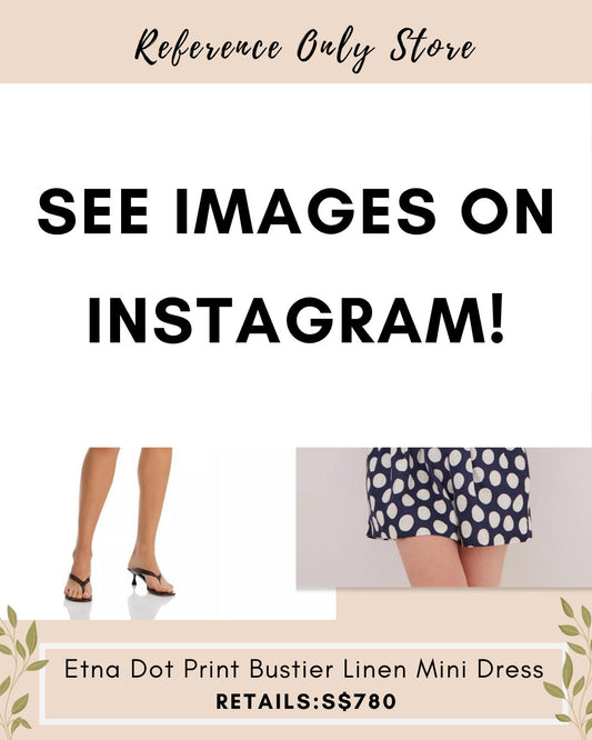 CC Etna dot print bustier linen mini dress