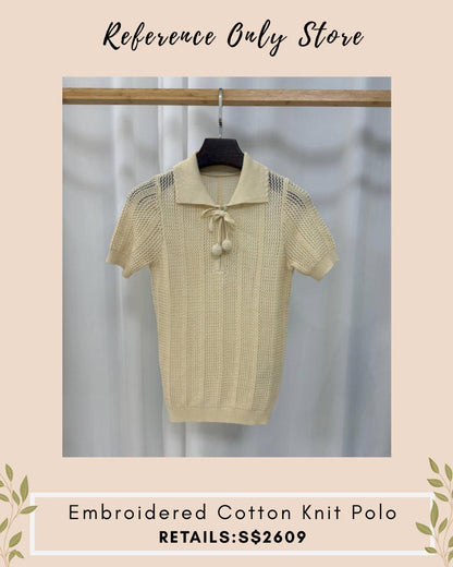 VL embroidered knit top