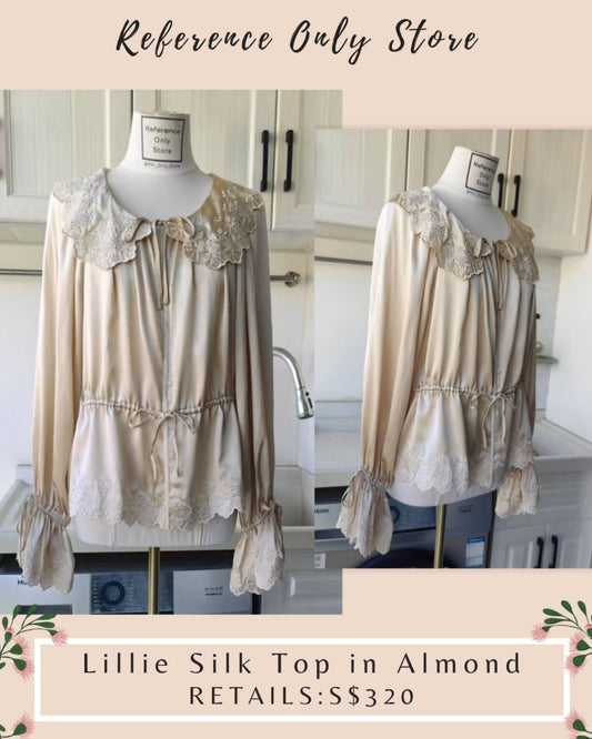 Ref Lillie silk top in almond