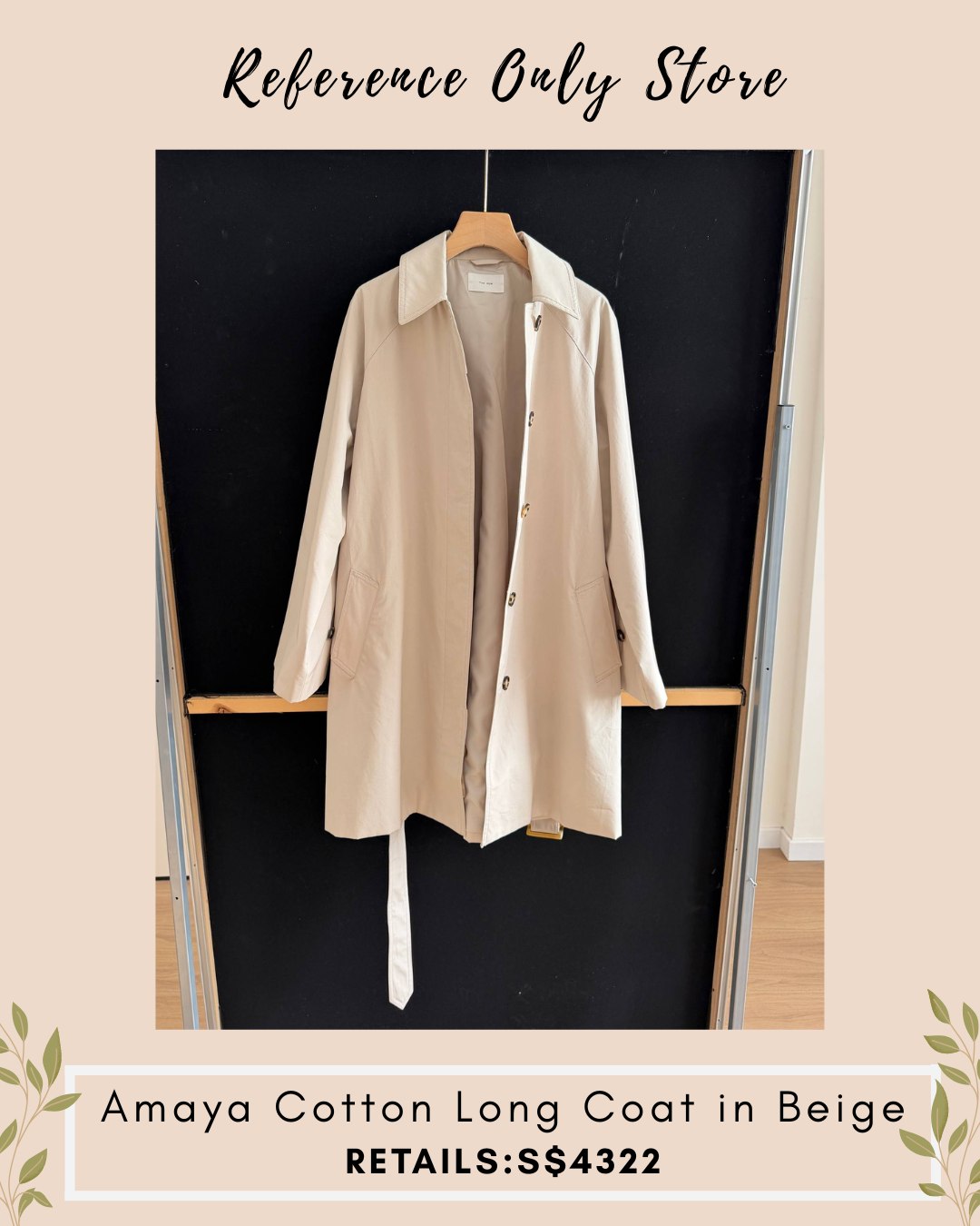TR Amaya cotton trench in beige