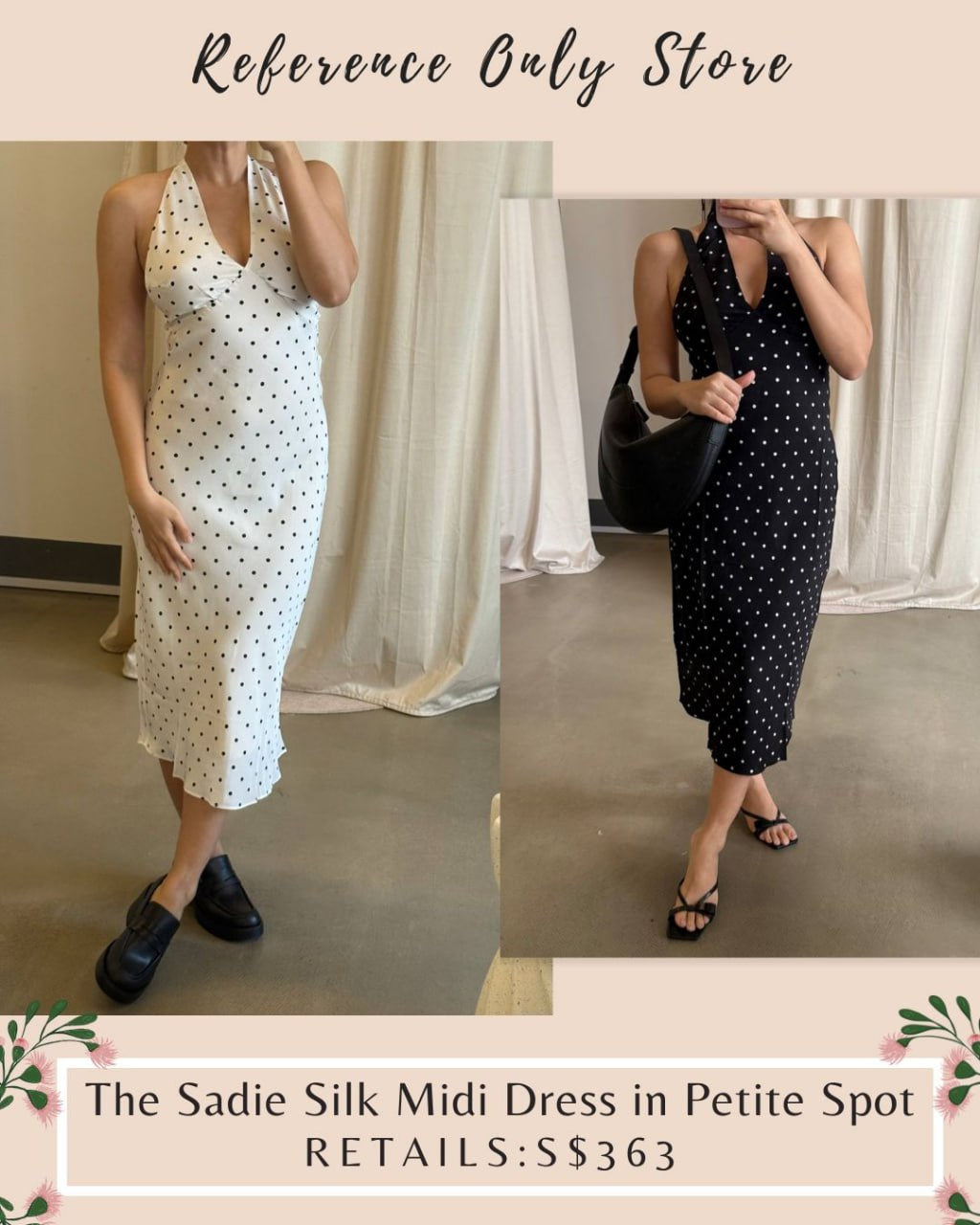 2 colors! RP Sadie halter midi dress in spot