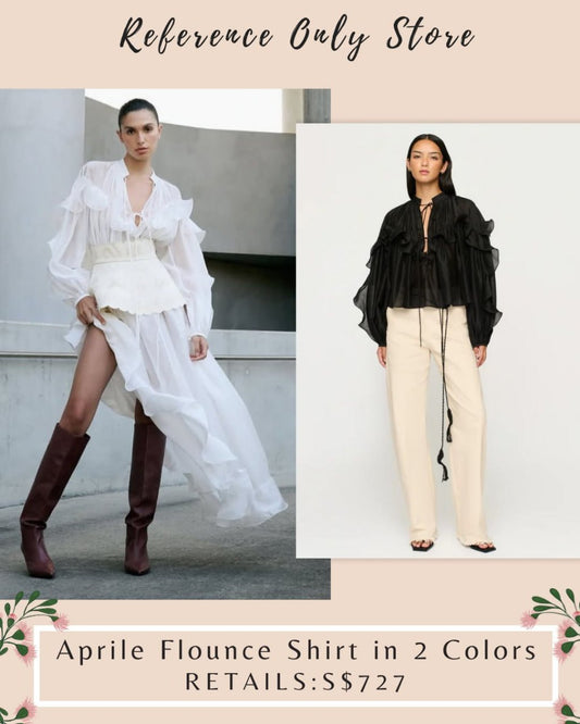 CLE Aprile flounce shirt in 2 colors