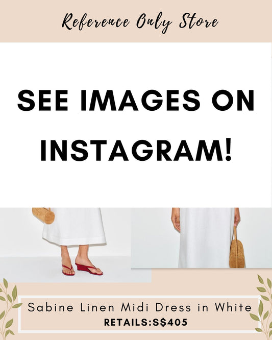 Ref Sabine linen white midi dress