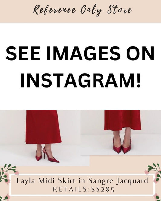 Ref Layla Midi skirt in red Sanger jacquard