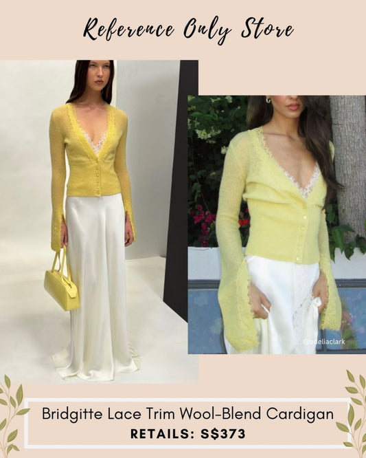 HS Bridgette lace trim wool blend cardigan