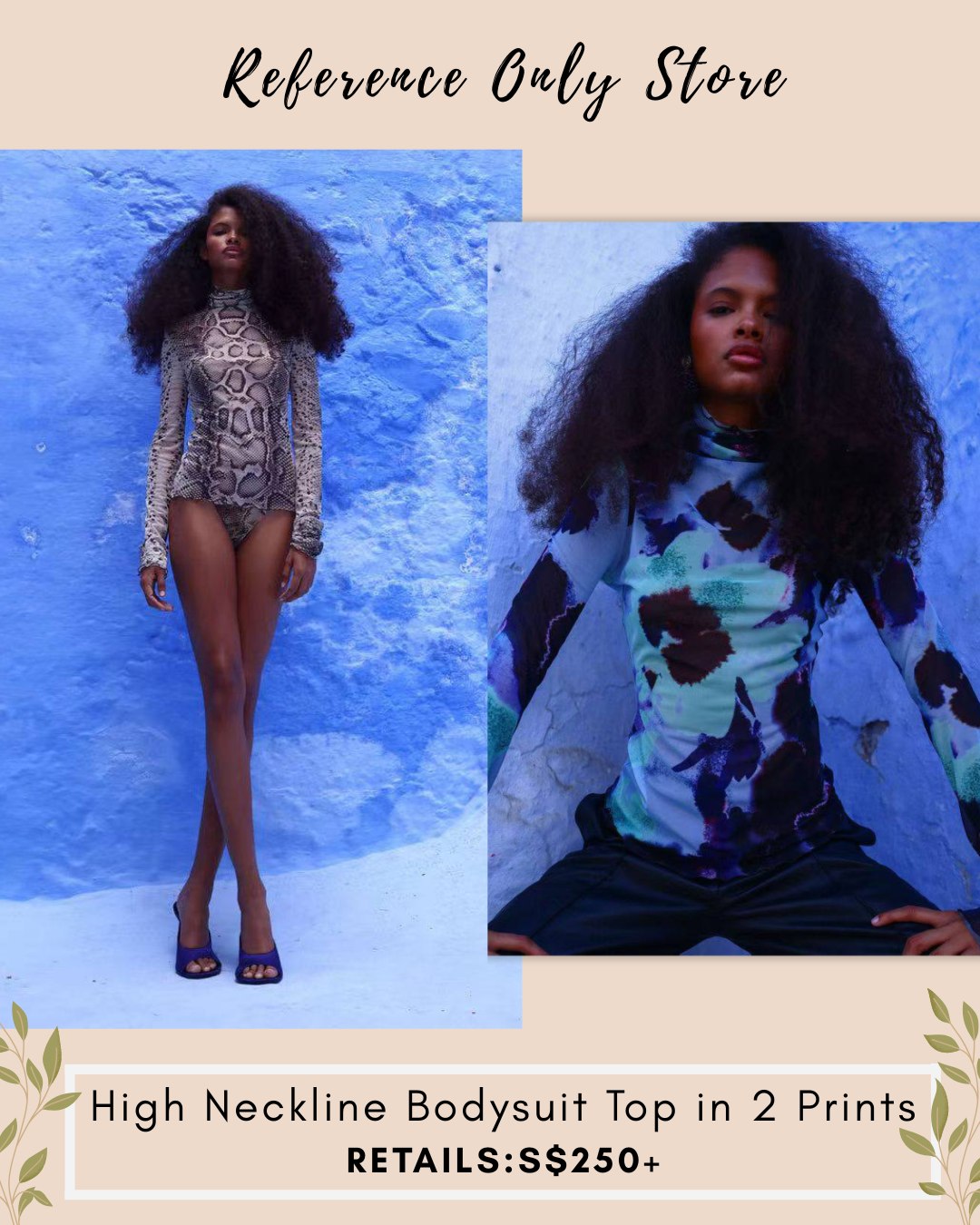 RB High neckline bodysuit top