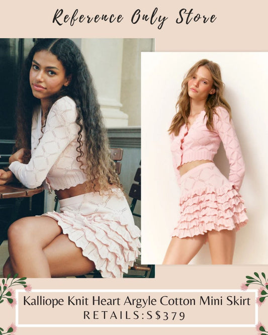 lsf Kalliope knit heart cotton mini skirt