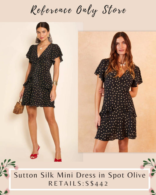 RX Sutton silk mini dress in dot