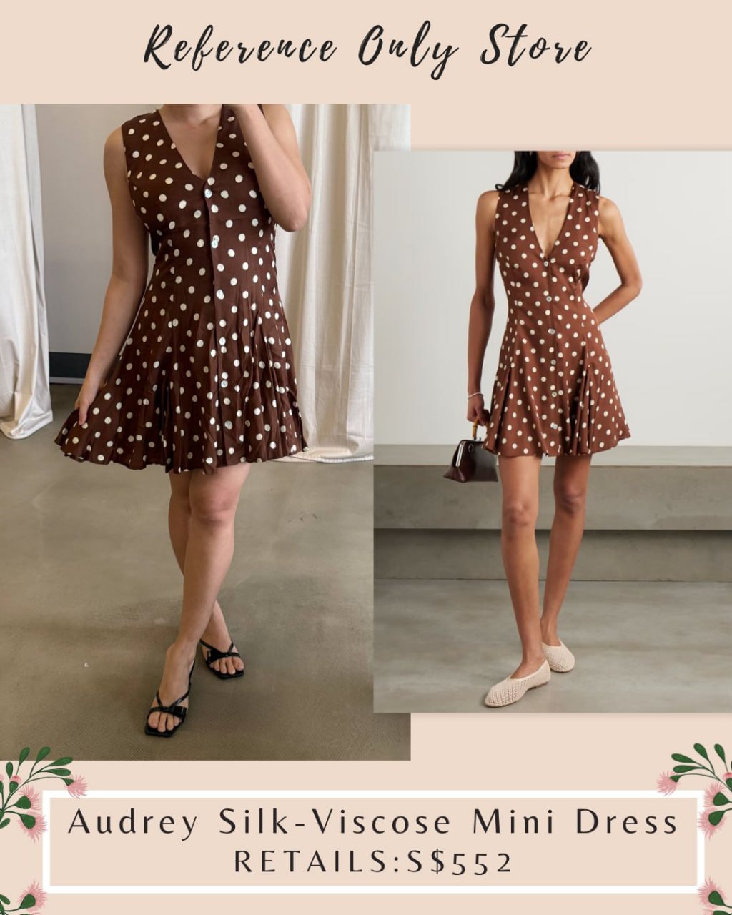 DN Audrey silk viscose mini dress