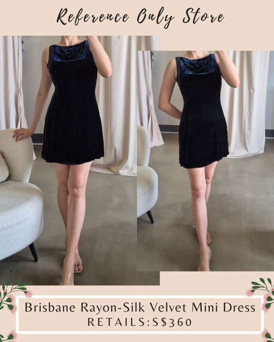Ref Brisbane velvet silk blend mini dress